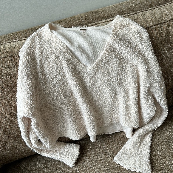 Free People Sweaters - Free People Cream V Neck Sweater